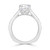 Ladies Four Claw Tulip Head With Pave Set Millgrain Edge Engagement Ring