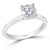 Ladies Cathedral Style Four Claw Open Setting Solitaire Engagement Ring