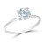 Ladies Tiger Claw Open V Setting Round Diamond Solitaire Engagement Ring