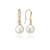 Timeless Ladies’ Earrings with Dangling Pearl and Diamond Accents Timeless Ladies’ Earrings with Dangling Pearl and Diamond Accents