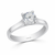 Ladies Round Center Sloped Shoulders Engagement Ring
