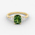 Ladies' 14k Yellow Gold Tiger Claw Green Tourmaline Cushion Cut Ring 