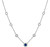 Ladies Gold Floating Blue Sapphire And Diamond By The Yard Necklace
