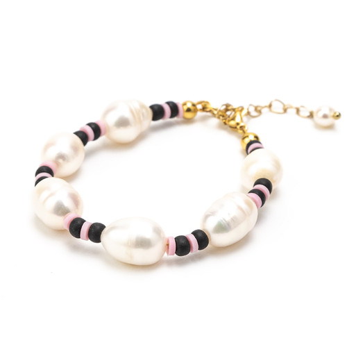 Tereza of Naxos Pearly Midnight Bracelet, Adjustable Jewellery 45 € Tereza's Greek Concept Store