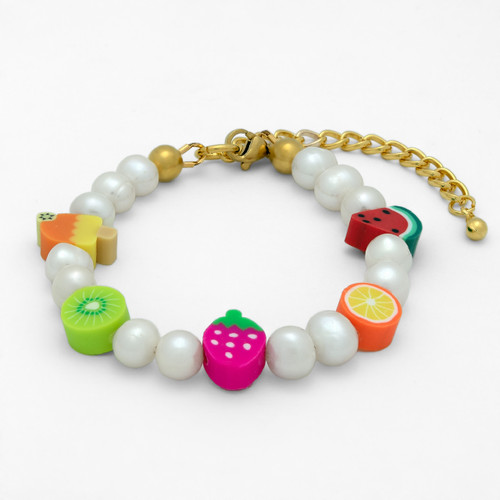 Tereza of Naxos Pearly Tutti Frutti Summer Bracelet, Adjustable Jewellery 42 € Tereza's Greek Concept Store