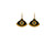 Gold Evil Eye in Black,  Hoop Earrings