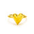 Heart of Gold Ring in Gold Plated Silver