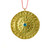Large Round Evil Eye Disc, Pendant in Gold-plated Silver