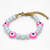 Tereza of Naxos Large Pearls and Multi Pink Evil Eye Adjustable Bracelet Jewellery 42 € Tereza's Greek Concept Store