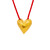 Tereza of Naxos Heart of Gold in Red, Pendant in gold-plated silver Jewellery 45 € Tereza's Greek Concept Store