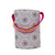 Pop Fuchsia Handwoven Bucket Bag in Gray