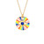 Enamel Colourful Sapphire Evil Eye Handmade Necklace