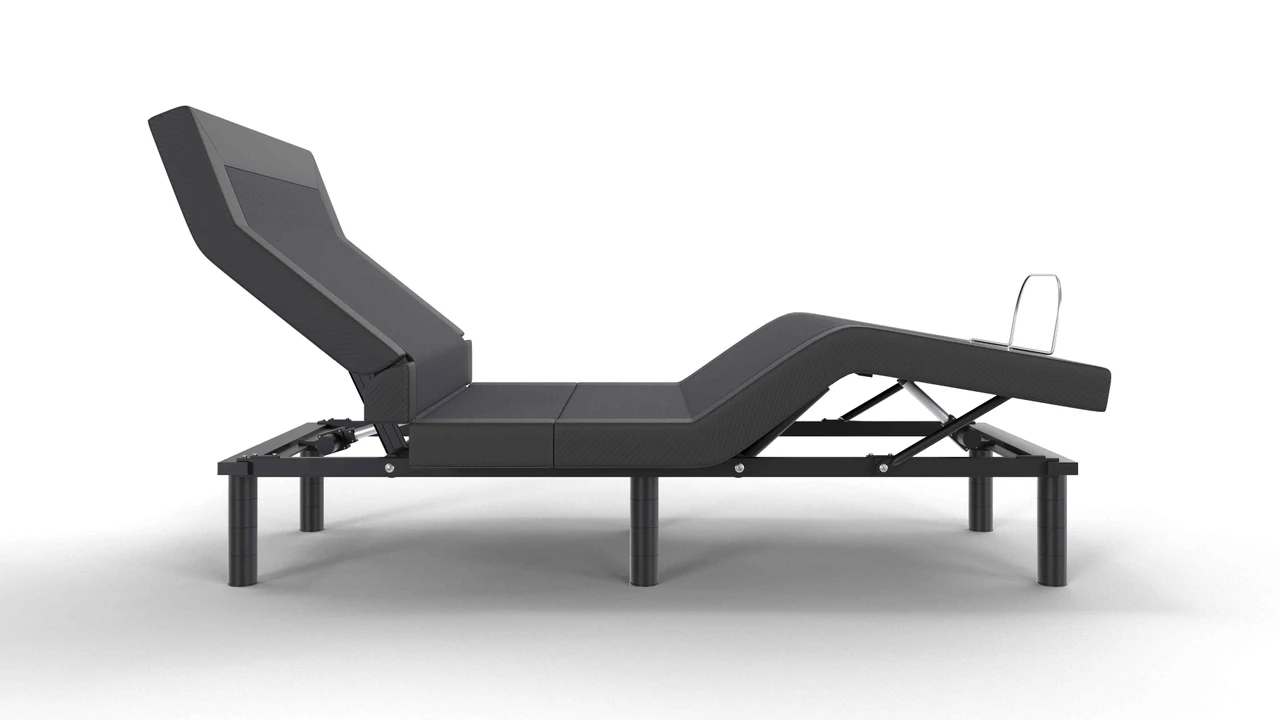 FORM Adjustable Bed Base in the Zero Gravity preset with the head and foot raised