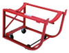 DRUM CRADLE WITH TIPPING LEVER - POLYOLEFIN WHEELS ON SWIVEL CASTERS