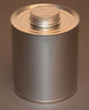 1 QUART METAL ROUND CONE FLAT TOP CAN WITH SCREW CAP - 1 3/4 INCH DELTA