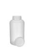 16 OZ NATURAL HDPE WIDE MOUTH BOTTLE WITH LID