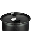 30 Gallon Closed Head Plastic Drum, UN Rated, Fittings - Black