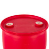 30 Gallon Plastic Drum, Closed, UN Rated, Fittings – Red