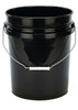 5 Gallon Plastic Pail, Open Head - Black