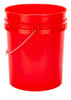 5 Gallon Open Head Plastic Pail - Red