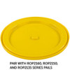 RightPail 5 Gallon Snap On Plastic Pail Lid – Yellow