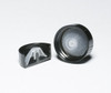 Black Phenolic Cap with Cone Insert – 28mm