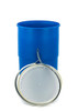 15 GALLON PLASTIC DRUM, OPEN HEAD, UN RATED, LEVER - BLUE