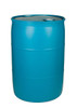 55 GALLON RECONDITIONED PLASTIC DRUM, CLOSED HEAD-BLUE