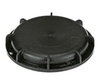 2-1/8 Inch Black HDPE NPT Shallow Dust Cap for IBC Valves, EVA Foam Liner
