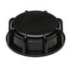 2 Inch Black HDPE NPT Dust Cap for IBC Valves, PE Gasket