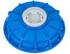 6 Inch Blue HDPE Fill Port Lid, 2 Inch Buttress Bung, TPE Gasket
