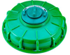 6 Inch Green HDPE Fill Port Lid, NPS Manual Vent, Silicone Gasket