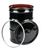 55 GALLON OPEN HEAD RECONDITIONED STEEL DRUM, FITTINGS, LINED