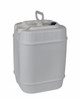 WHITE 5 GALLON RECTANGULAR PLASTIC PAIL, CLOSED HEAD, HANDLE
