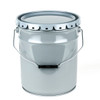 5 GALLON STEEL PAIL, OPEN HEAD, LUG COVER - GRAY