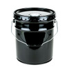 5 GALLON STEEL PAIL, OPEN HEAD, LUG, FLEXSPOUT® OPENING, 28 GAUGE - BLACK