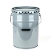 6 GALLON STEEL PAIL, OPEN HEAD, LUG COVER - GRAY