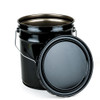 5 GALLON STEEL PAIL, OPEN HEAD, LUG COVER/BLACK