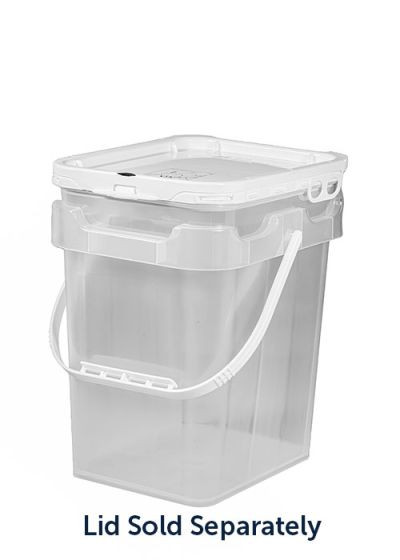 2 GALLON CLEAR SQUARE PAIL