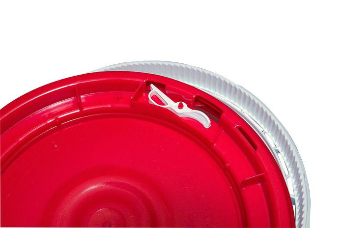 LIFE LATCH® NEW GENERATION 6.5 GALLON PLASTIC PAIL WITH RED SCREW