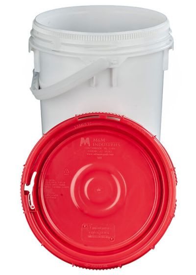 LIFE LATCH® NEW GENERATION 6.5 GALLON PLASTIC PAIL WITH RED SCREW