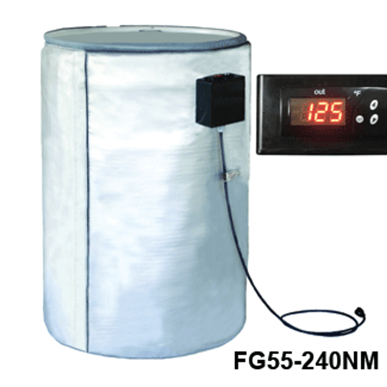 FULL COVERAGE INSULATED POLY & FIBERGLASS DRUM HEATER - 240V