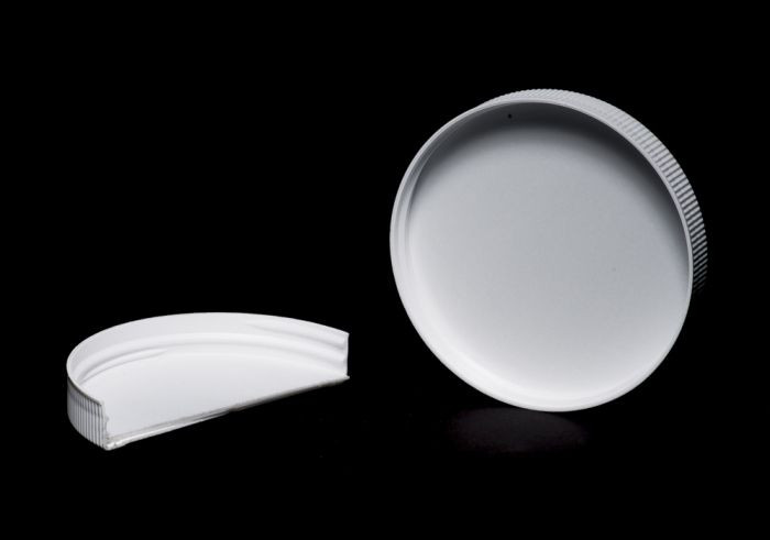 WHITE POLYPROPYLENE SCREW CAPS - 89 MM