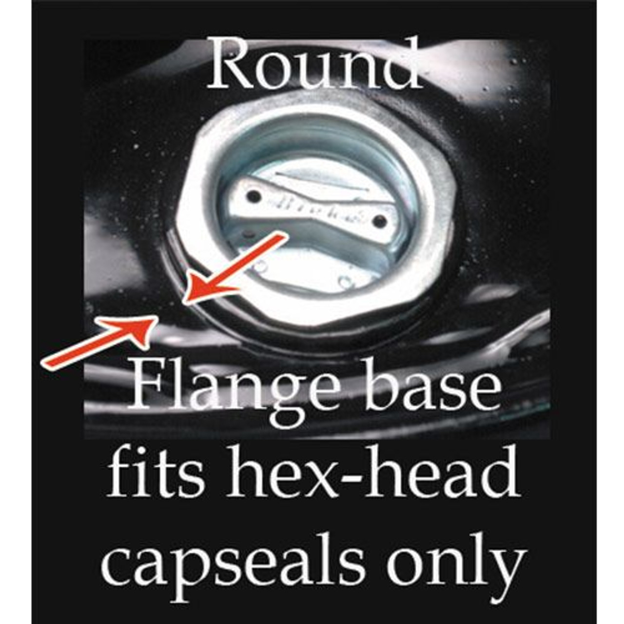 2 INCH SELF GASKETING HEX HEAD PLASTIC CAPSEAL, SEALED FOR YOUR PROTECTION