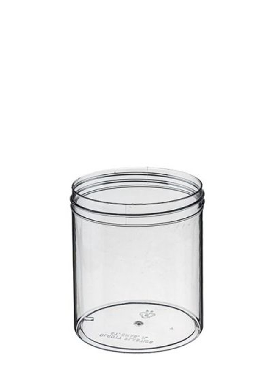 8 OZ CLEAR POLYSTYRENE STRAIGHT SIDED JAR