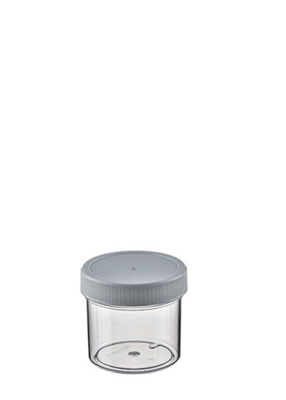 2 OZ POLYSTYRENE WIDE MOUTH JAR WITH LID