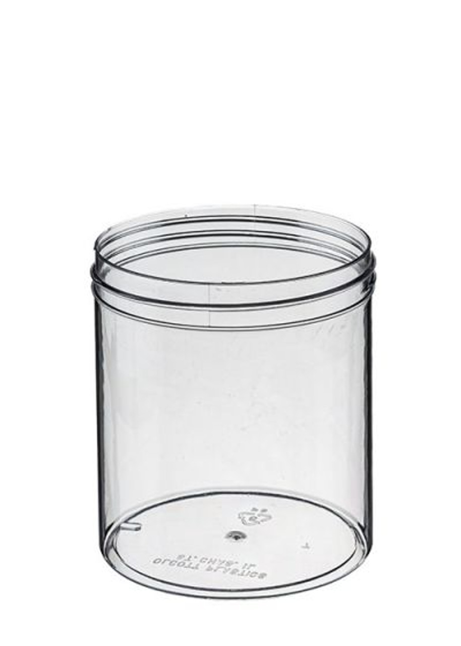 16 OZ WIDE MOUTH POLYSTYRENE JAR WITH LID