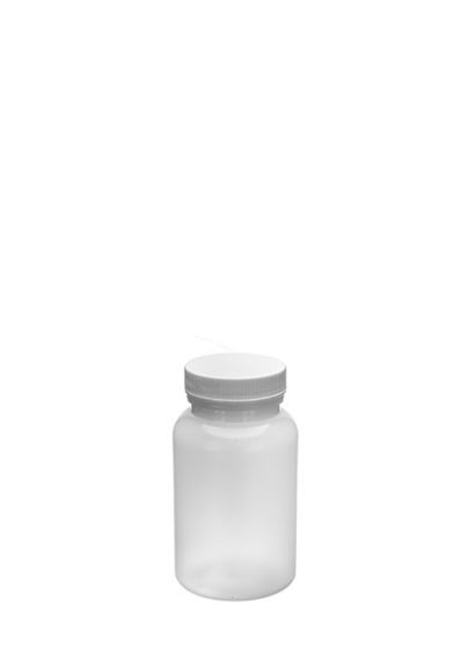 4 OZ NATURAL HDPE WIDE MOUTH BOTTLE WITH LID