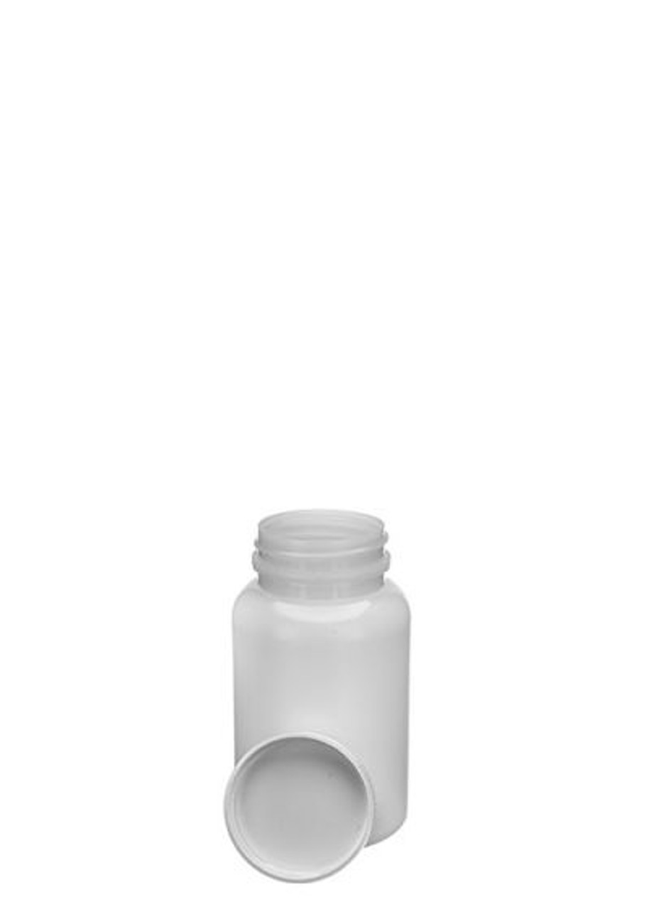 4 OZ NATURAL HDPE WIDE MOUTH BOTTLE WITH LID