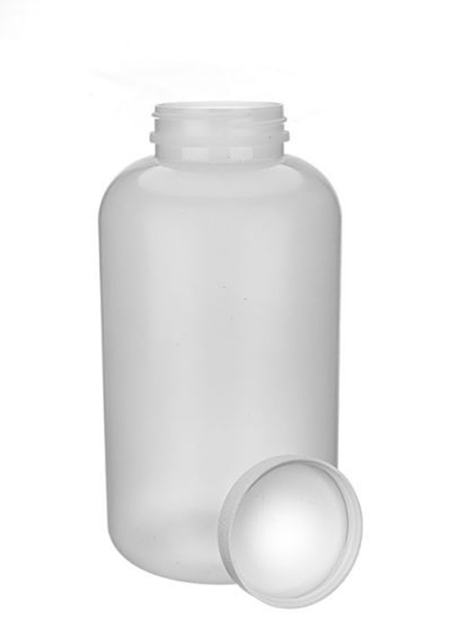 32 OZ NATURAL HDPE WIDE MOUTH BOTTLE WITH LID